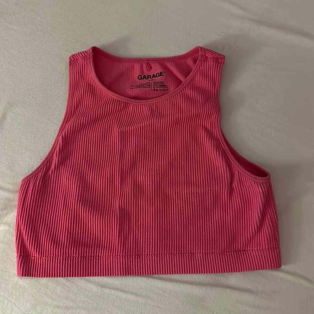 hot pink crop top from garage! worn only a few times!